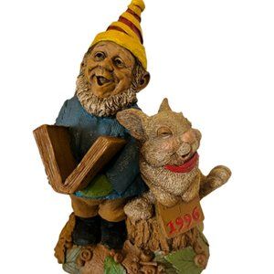 Tom Clark Gnome elf Figurine sculpture SIGNED Cairn Happy New Year 1996 Andy vtg